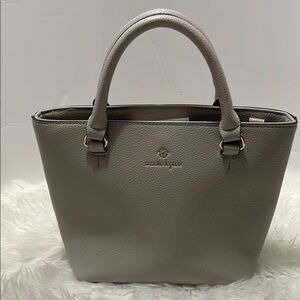 Nanette Lepore Taupe Faux Leather Tote Bag